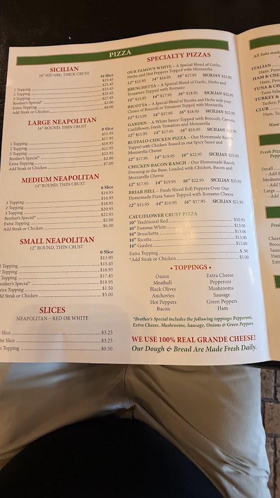 Brother's Pizza & Restaurant Menu image 4